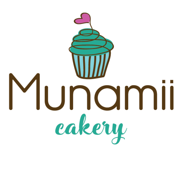 Round circle having green cake and brand name in it